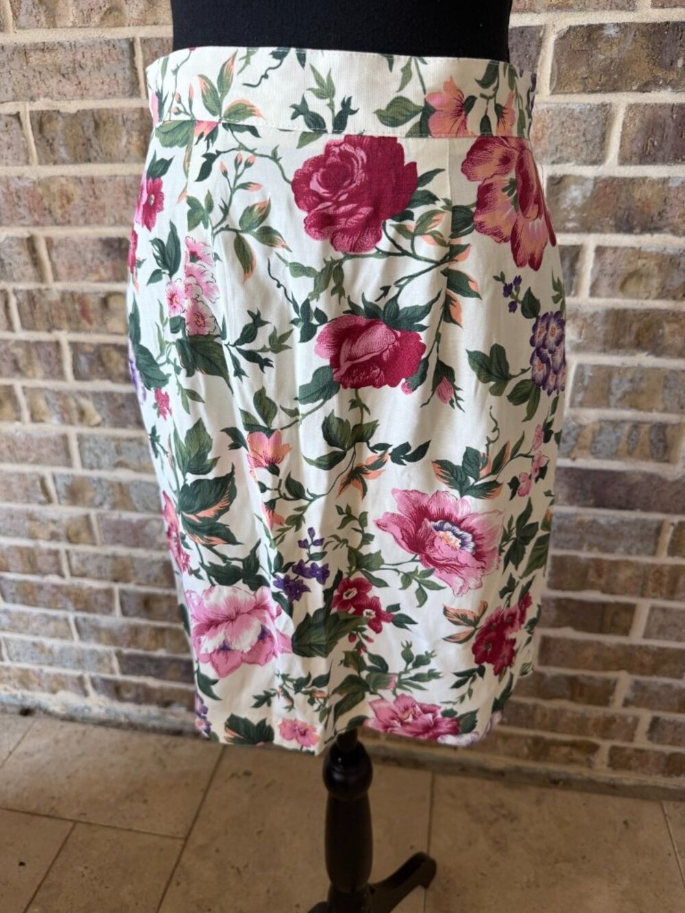 ACKO international vintage floral 90s skirt pencil straight size juniors 7/8